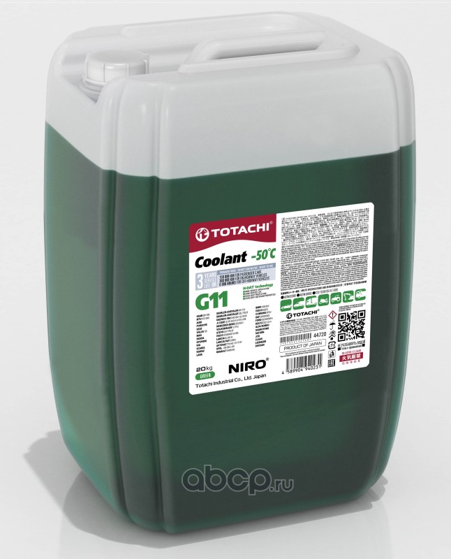 антифриз NIRO COOLANT Green -50C G11 Зеленый 18л.